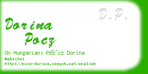 dorina pocz business card